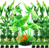 Fish Tank Accessories Aquarium Decorations Green Plants, 20pcs Green Fish Tank Decorations Plant, Fish Tank Decor, Aquarium Decor Plastic Plants, ...