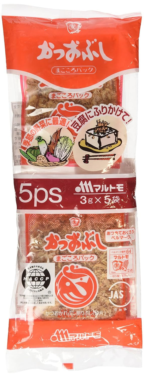 Marutomo Dried Shaved Bonito Flakes, 0.1oz x 5 Count...