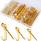 184 Pieces Picture Hanging Kit, 20lb, 30lb, and 50lb Picture Hangers, Metal Picture Hanging Hooks with Nails, on Drywall, Wooden Wall(Gold)...