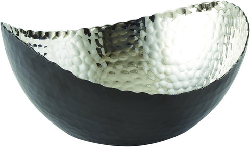 Elegance Aluminum Eclipse Bowl, 7.25" x 6.5", Black/Silver...