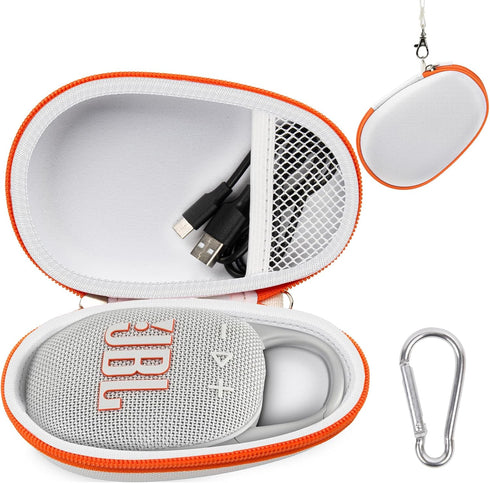 Travel Case Replacement Compatible with JBL Clip 5/ Clip 4 Bluetooth Speaker, Ultra-Portable Speakers Protective Storage Bag Fits for Charger & US...