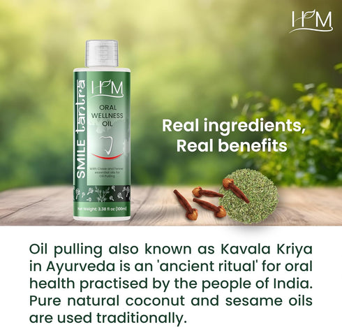 Oil Pulling with Clove & Fennel Essential Oils for Oral Health, Healthy Teeth & Gums, Alcohol Free Mouthwash, Teeth Whitening, for Dry mouth, Bad ...