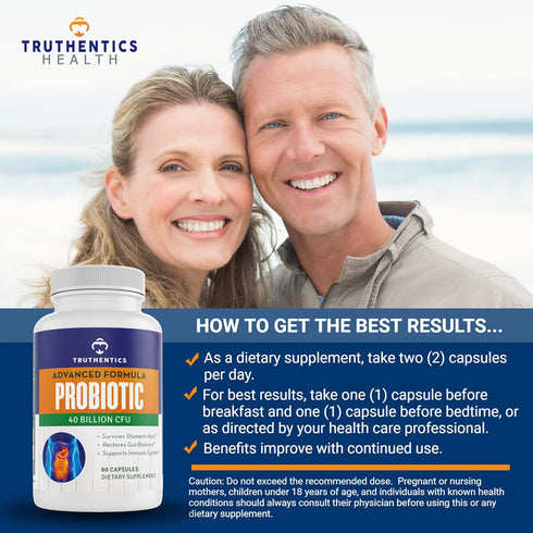 Probiotic 40 Billion CFUs with Prebiotics - Probiotics with Lactobacillus and Bifidobacterium Probiotic for Men & Women for Digestive Health - Mad...