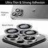 (3+1) Compatible with iPhone 15 Pro & iPhone 15 Pro Max Camera Lens Protector Glitter Bling, Tempered Glass Clear Camera Cover Screen Protector Ri...