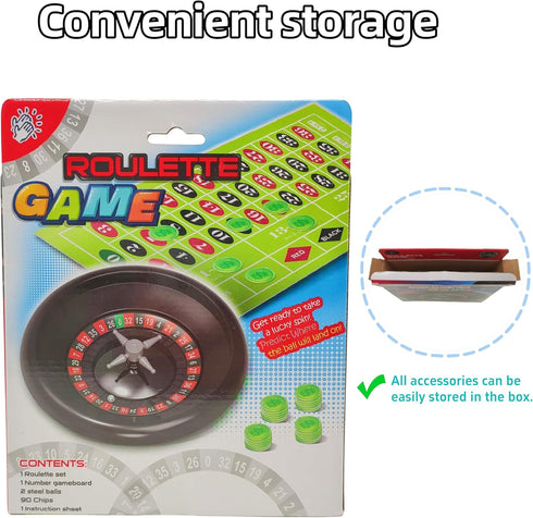 Roulette Wheel Game Set,Board Game for Kids 4-12,Small Size Family Game for Children...