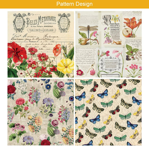 24 Sheets Floral Pattern Paper, Floral Patterned Cardstock Paper 6" x 6" Scrapbooking Supplies Paper Decorative Craft Paper for DIY Card Making Ph...
