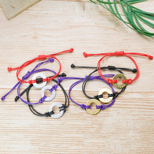5Pack Metal Stamping Kit Brass Washer Bracelet Blanks 14ga. for Handmade Personalized Name Cuff Bracelets Jewelry Making(Purple)...