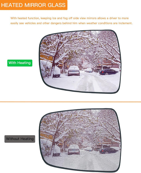 Mirror Glass Compatible with 2013-2018 Nissan Altima Sedan with Backing Plate Passenger Right Side...
