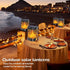 Solar Hanging Lanterns Outdoor, Flickering Flames Outdoor Solar Lights Hanging Lanterns Waterproof Decoration Lighting for Table, Garden, Patio, T...
