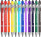 12 Pcs Inspirational Pens Bulk, Motivational Pens Ballpoint with Stylus Tips, 0.5mm Smooth Writing Pens Fine Point of Black Ink, 12 Colors with Gi...