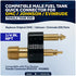 Five Oceans 1/4" NPT Male Fuel Tank Connector for OMC/Johnson/Evinrude Female Fitting Tank End Connector, 2-Prong, Brass, Compatible with Most Por...