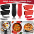 2 Pcs Cast Iron Handle Cover, Silicone Hot Handle Holder, Heat Resistant Cast Iron Skillet Handle Covers Potholder for Frying Pans and Griddles Ki...