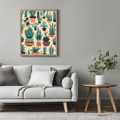 Posterizer 1 pcs-plants pots cactus cute art for plant lovers 7-Floral & Botanical Art-GIft for Men Women Teens-Decor for Home & Office- unframed ...