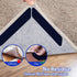16 Pcs Rug Tape, Dual Sided Washable Removable Prevent Curling Rug Corner Holder, Keep Rug in Place Non Slip Adhesive Rug Stopper for Hardwood Flo...