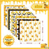 Konsait 24 Sheets Bee Scrapbook Paper 12x12 Yellow Pattern Paper Double Sided Scrapbook Paper Craft Paper for DIY Bee Tissue Paper Bee Birthday Pa...