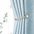 Curtain Holdback, 4 Pcs Wall Mounted Drapery Tiebacks with Screws, Heavy Duty Metal Decorative Window Drapery Holder Curtain Hook, Silver...