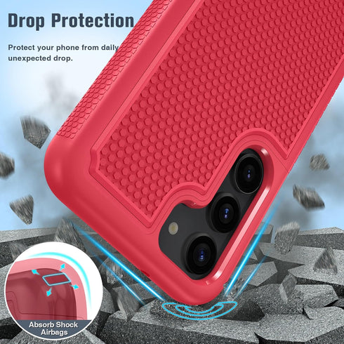 FNTCASE for Samsung Galaxy S23 Case: Dual Layer Heavy Duty Cell Phone Protective Cover Shockproof Rugged with Non-Slip Textured - Military Drop Pr...