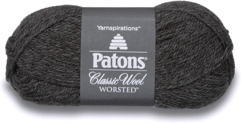 Patons Classic Wool Yarn, Dark Grey Mix (244077-225)...