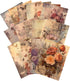 100Pcs Scrapbook Craft Paper Kit for Scrapbook Journaling Supplies?Flower Craft Supplies Materials Decoupage Paper for Scrapbooking Supplies?Bulle...