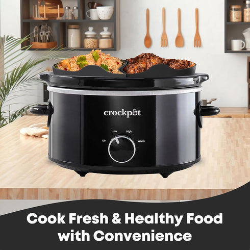 AMR 2in1 Slow Cooker Liners for 6-8 QT Crockpots, Silicone Crockpot Liner for Cooking 2 Dishes, Leak Proof & Dishwasher Safe...