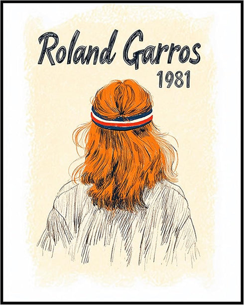 Posterizer 1 pcs-minimalist playful Roland Garros-tennis player art -2-Sports & Hobby Art Gifts for sports fans Living Room Bedroom Decor- unframe...