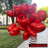 Jonhamwelbor 20Pcs 18 inch Red Foil Mylar Heart Shape Balloons Decorations Valentines Birthday Wedding Baby Shower Party (Red)...