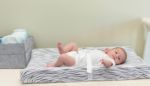 Changing Pad Cover Set | Cradle Sheet 2 Pack 100% Jersey Cotton Black and White Abstract Stripes and Dots by Ely's & Co...
