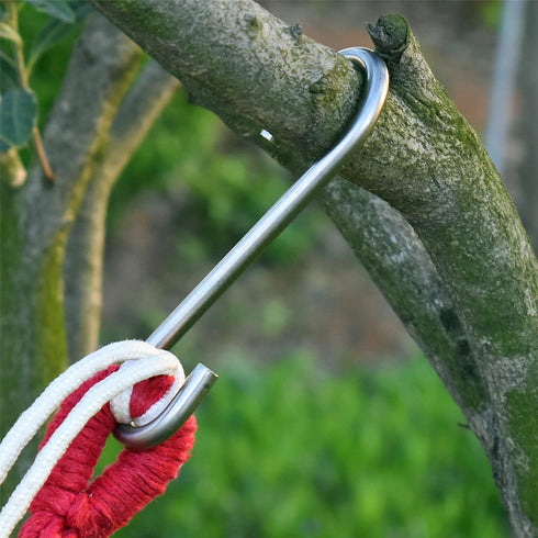 Heavy Duty S Hooks Hanging Metal Hook Large 304 Stainless Steel Diameter 5/16 in Rust Proof for Swing Hammock Garden Outdoor Tools...