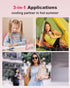Handheld Fan Mini Portable Fan USB Rechargeable Battery Fan 3 Speeds Powerful Personal Fan Cute Small Cooling Fan with Base Lanyard for Eyelash Ma...