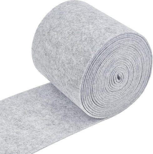 BENECREAT 19.7ftx5.5" Felt Fabric Craft Silver Nonwoven Felt Roll Padding Felt Fabric for Cushion, DIY Craft, Patchwork Sewing, 3mm Thick...