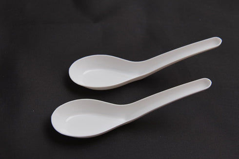 100 Pack Disposable Asian Soup Spoons,Chinese Soup Spoons Plastic Disposable White...