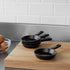 AmazonCommercial Pre Seasoned 3.5-Inch Cast Iron Skillet, Set of 4, Black...