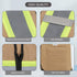 High Visibility Reflective Safety Vest with Zipper and Pockets Khaki,L...
