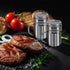 Accmor 5oz Salt and Pepper Shakers with Adjustable Pour Holes, Stainless Steel Dredge Shaker, Seasoning Spice Shakers for Salt Pepper Cinnamon Sug...