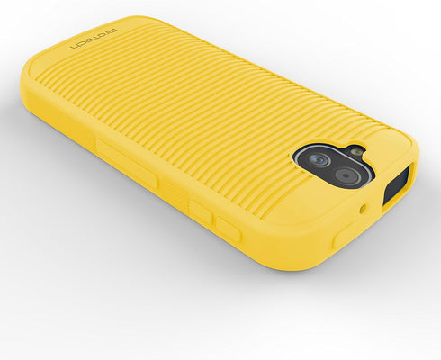 Compatible with/Replacement for Durable Slim Flex Case for Kyocera DuraForce Pro, Phone Models E6810, E6820 and E6830 (Yellow)...