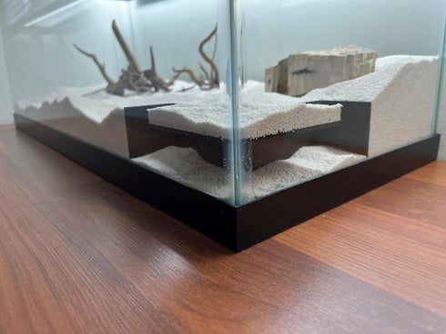 Aquarium Undergravel Fish Tunnel | Fish Hide | Fish Cave | Reptile Hide |Under Gravel Viewing Tunnel | SIZE 8.25"x 8.25" Corner Tunnel | Lifewithp...
