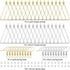 YaeYur 240PCS Triangle Earring Beading Hoop Set for Jewelry Making Beading Hoop Earrings 100PCS Earring Hooks 100PCS Silicone Earring Backs (K Gol...