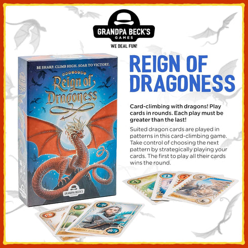 Grandpa Beck's Games Reign of Dragoness Card Game | A Strategic Hand Elimination Card Game | from The Creators of Cover Your Assets & Skull King |...