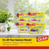 Glad Food Storage Containers, GladWare Summer Edition with Reversible Lid Inserts – 3 Ct Large Round Containers & Lids, 48oz Microwave-Safe, Freez...