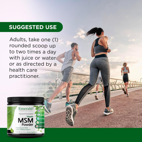 EMERALD LABS MSM Powder - Plant-Sourced Methylsulfonylmethane Supplement for Liver Detox, Joint Health, Skin Health & More - Vegan, Gluten-Free - ...