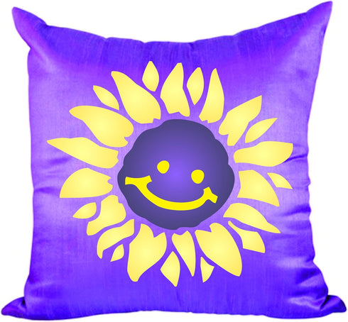 Sunshine Flower Stencil, 10 x 10 inch (M) - Large Flower Face Baby Childs Nursery Stencils for Painting Template...