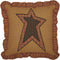 VHC Brands Stratton Applique Star Pillow 12x12 Country Primitive Bedding Accessory, Tan...