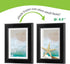FrameWorks 2-Pack 1 3/8" Thick Black Wooden Shadow Box Picture Frames 4” x 6” with Removable White Mat to 3.5" x 5" Photo...