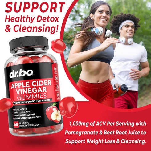ACV Apple Cider Vinegar Gummies - Natural Support for Advanced Weight Loss, Detox, Cleansing, Digestion & Gut Health - ACV Gummies Supplements wit...