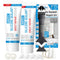8Oz White Waterproof Caulk & Seal Silicone Sealant, Wadities Tile Grout Repair Kit with Grout Remove Scraper, Shrink & Crack Proof for Bathroom, S...