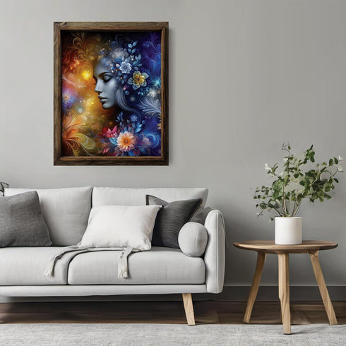 Posterizer 1 pcs-abstract floral African womans decor-Afro-American Art Collection-Inspirational Women's Art-Gifts for Women-Living Room Bedroom D...