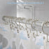 DAWNER Shower Curtain Hooks, Rust Proof Metal Easy Glide Double Rings, Stainless Steel Hangers for Bathroom Curtains, Set of 12, Brushed Nickel...