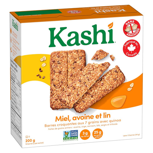 Kashi, 7 Grain, Honey Oat Flax with Quinoa, 10 bars, 200g/7.1oz, Canadian}...