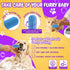 Dog Bath Brush + Gift Toothbrush | Dog Shower Brush | Dog shampoo brush with Non-Slip handle, ideal for short and long coats | Remove loose skin w...