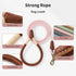 Mile High Life Dog Leash | Strong Rope Dog Leash w Premium Leather Tailor Handle | 5 Feet Dog Leash w Heavy Duty Clasp | Pink Rope Leash for Small...